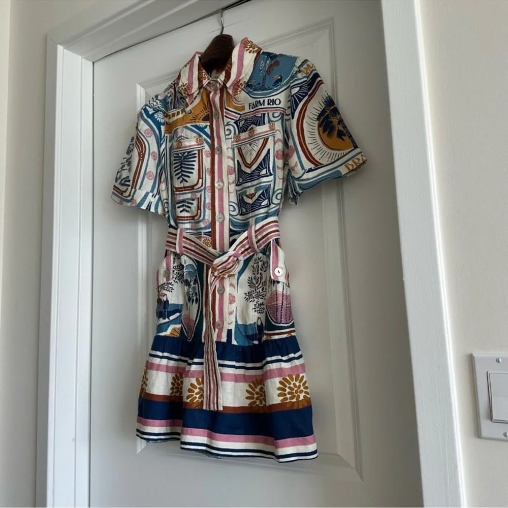 FARM Rio Multicolor Patterned Mini Dress - Picture 6 of 10